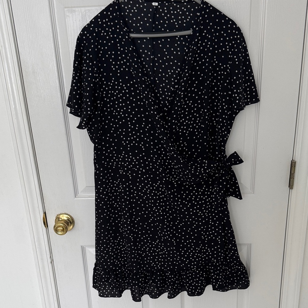 Black Polka Dot Mini Dress